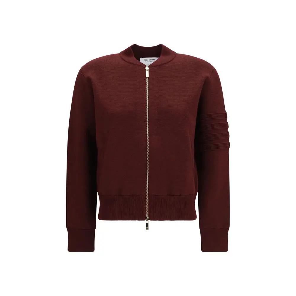 Thom Browne Thom Browne Bordeaux Wool Oves Aries Bomber