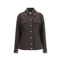 Veste longue en laine marron Oves Aries Max Mara