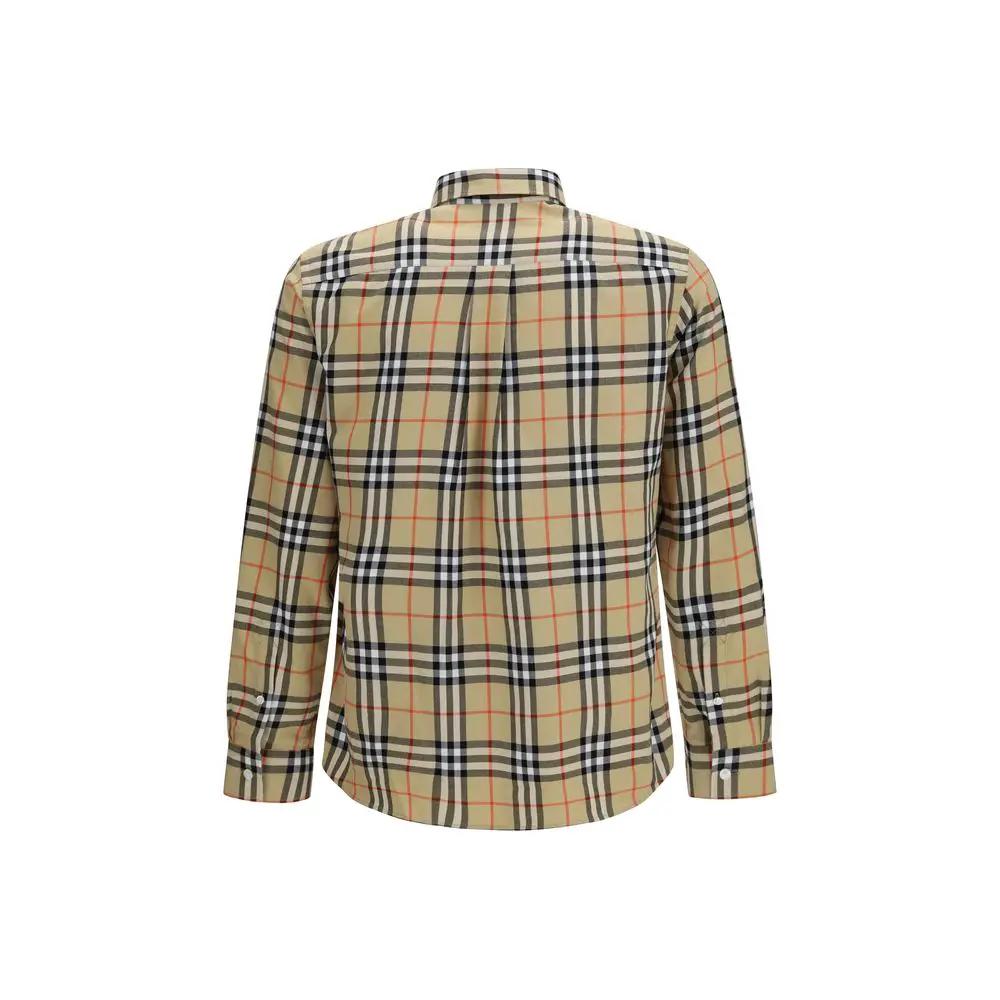 Burberry Beige Cotton Pattern Shirt