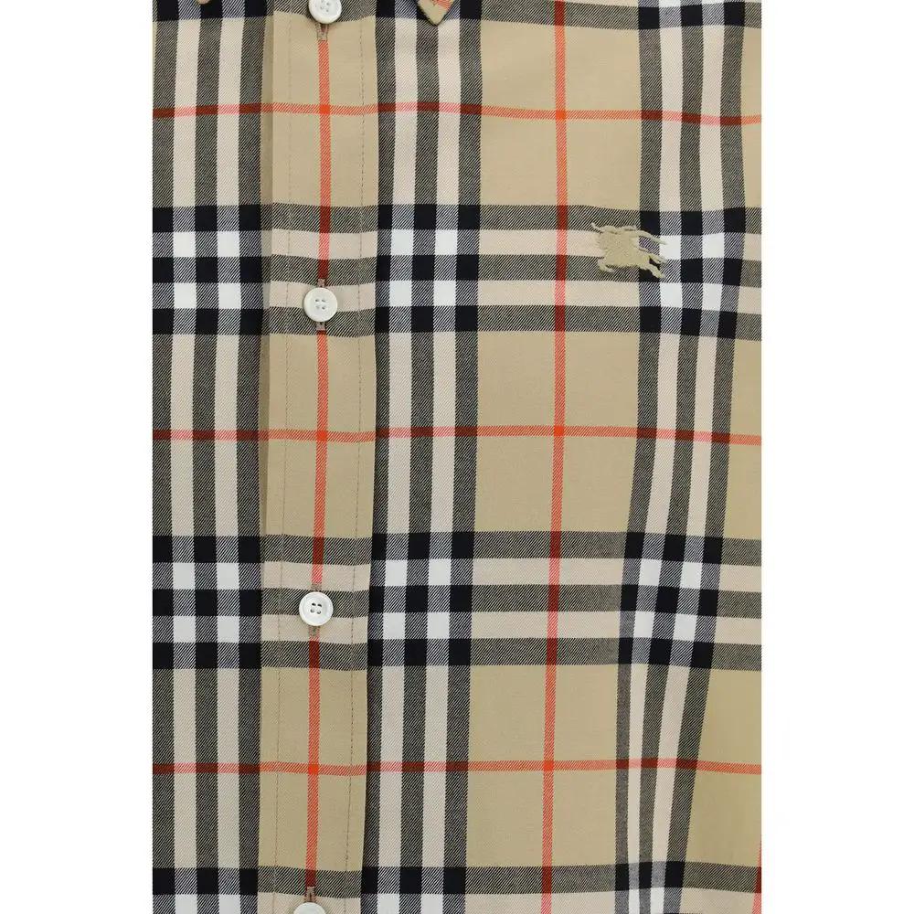 Burberry Beige Cotton Pattern Shirt