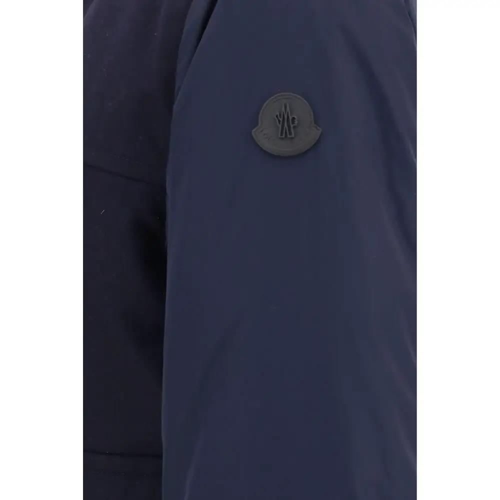 Moncler Veste en Laine Oves Aries Bleu