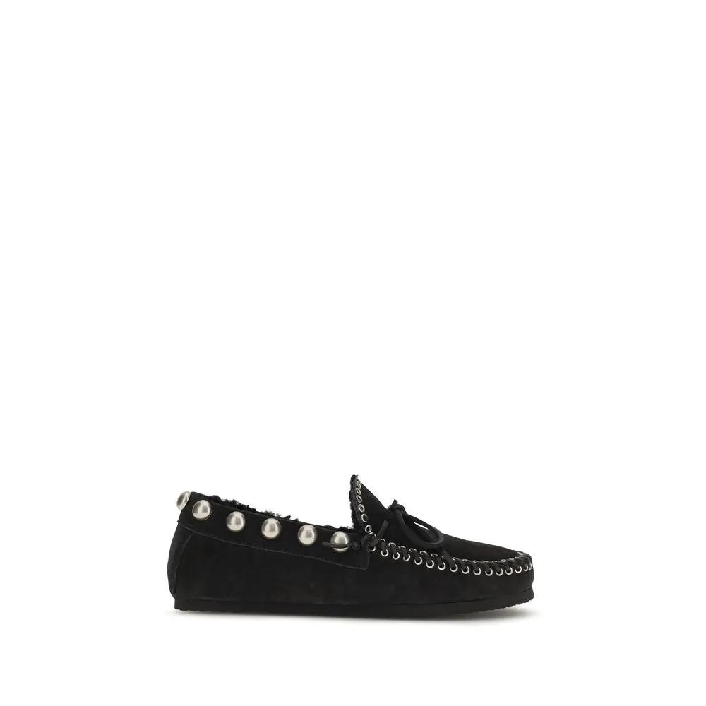 Isabel Marant Isabel Marant Black Calf Leather Bos Taurus Slip-On Loafers