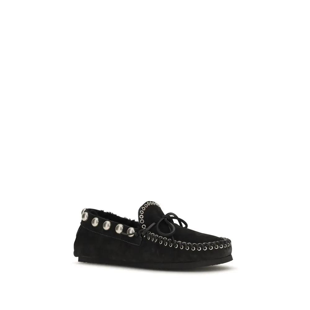 Isabel Marant Isabel Marant Black Calf Leather Bos Taurus Slip-On Loafers