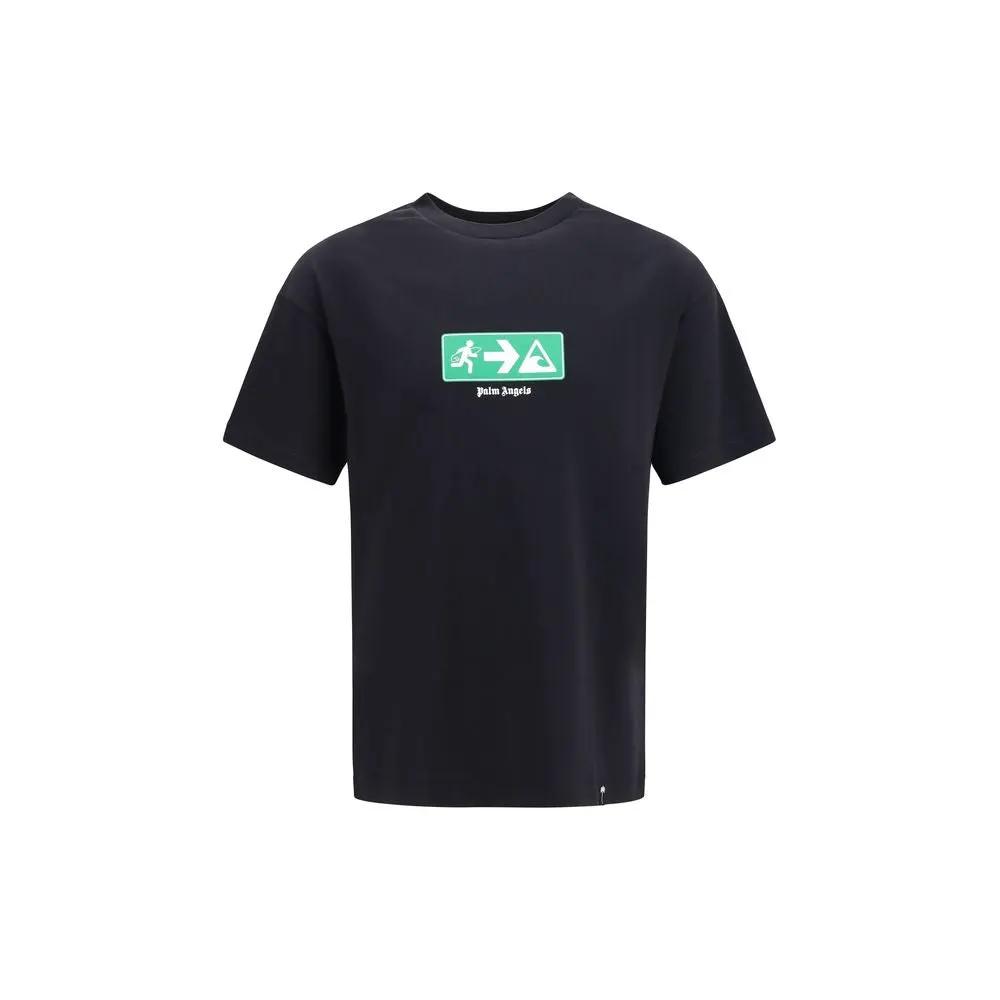 Palm Angels Palm Angels Black Cotton T-Shirt