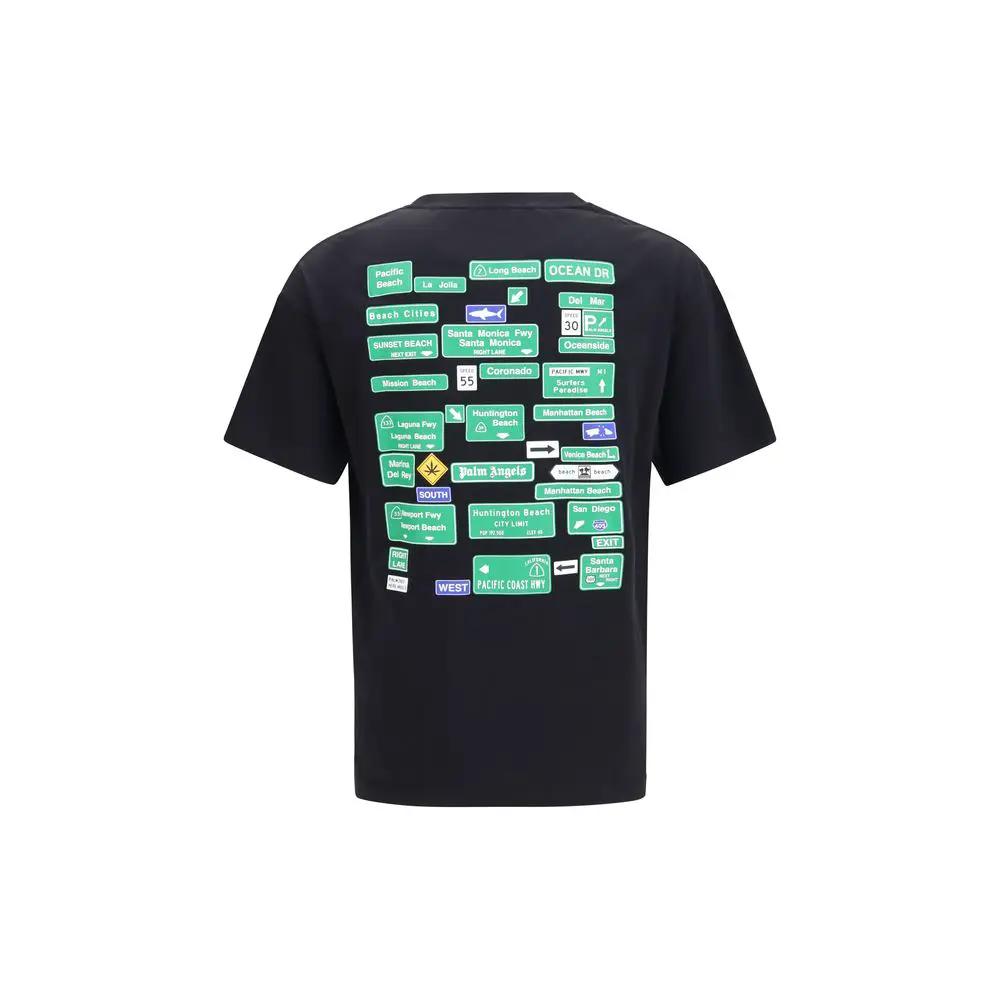 T-shirt en coton noir Palm Angels