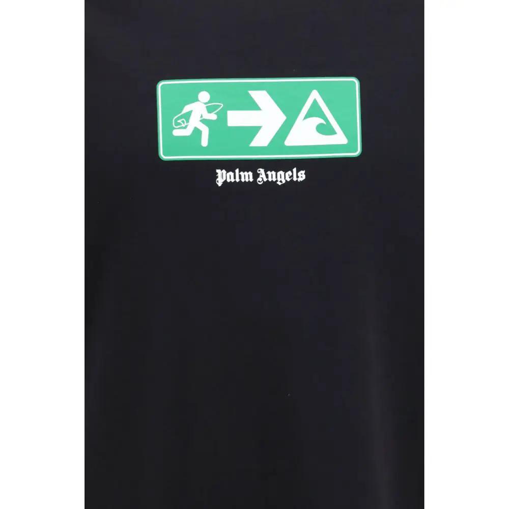 Palm Angels Palm Angels Black Cotton T-Shirt