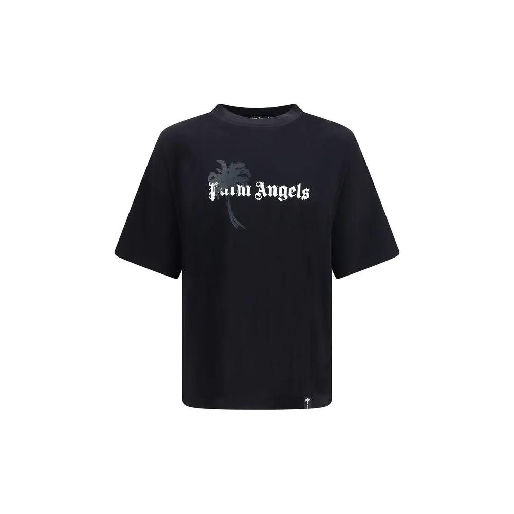 Palm Angels Black Cotton T-Shirt
