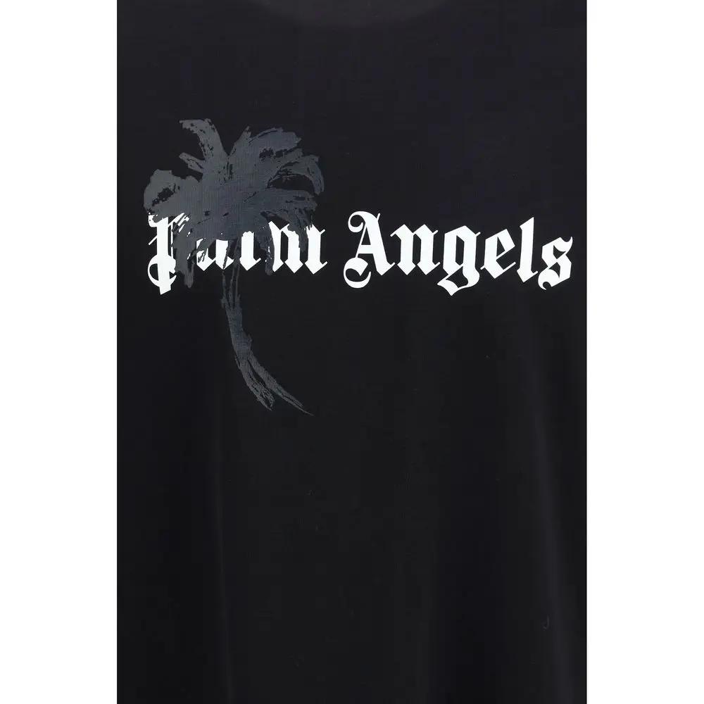 Palm Angels Black Cotton T-Shirt