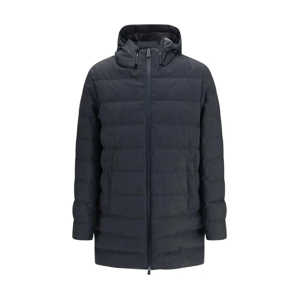 Herno Gray Polyester Full-Length Jacket