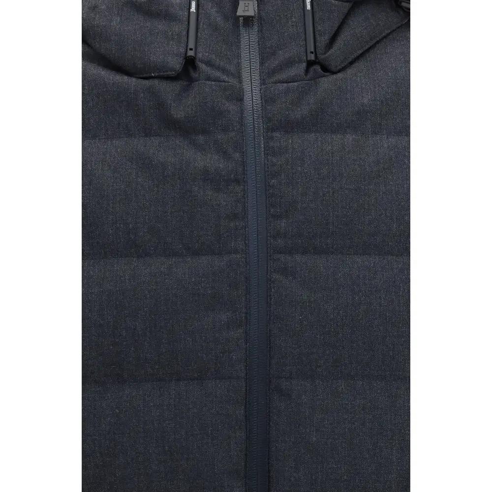 Herno Gray Polyester Full-Length Jacket