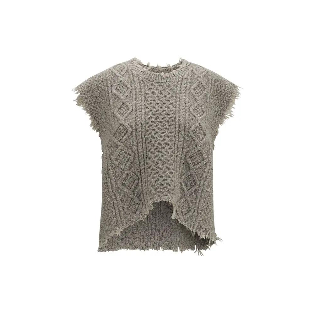 R13 Beige Wool Oves Aries Sleeveles Sweater