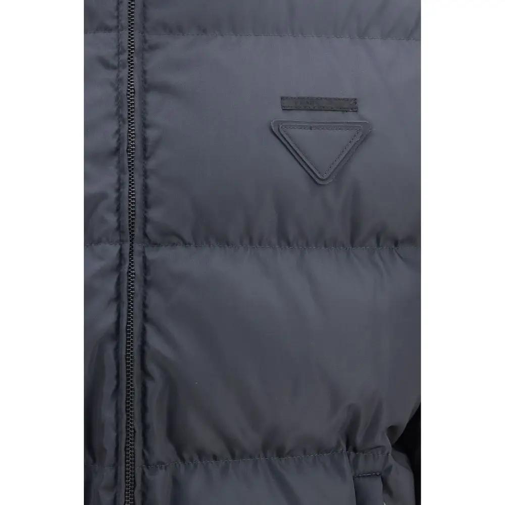 Prada Blue Polyamide Full-Length Jacket