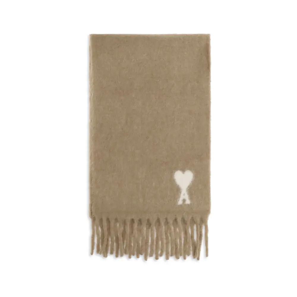 Ami Paris Beige Alpaca Vicugna Pacos Scarf