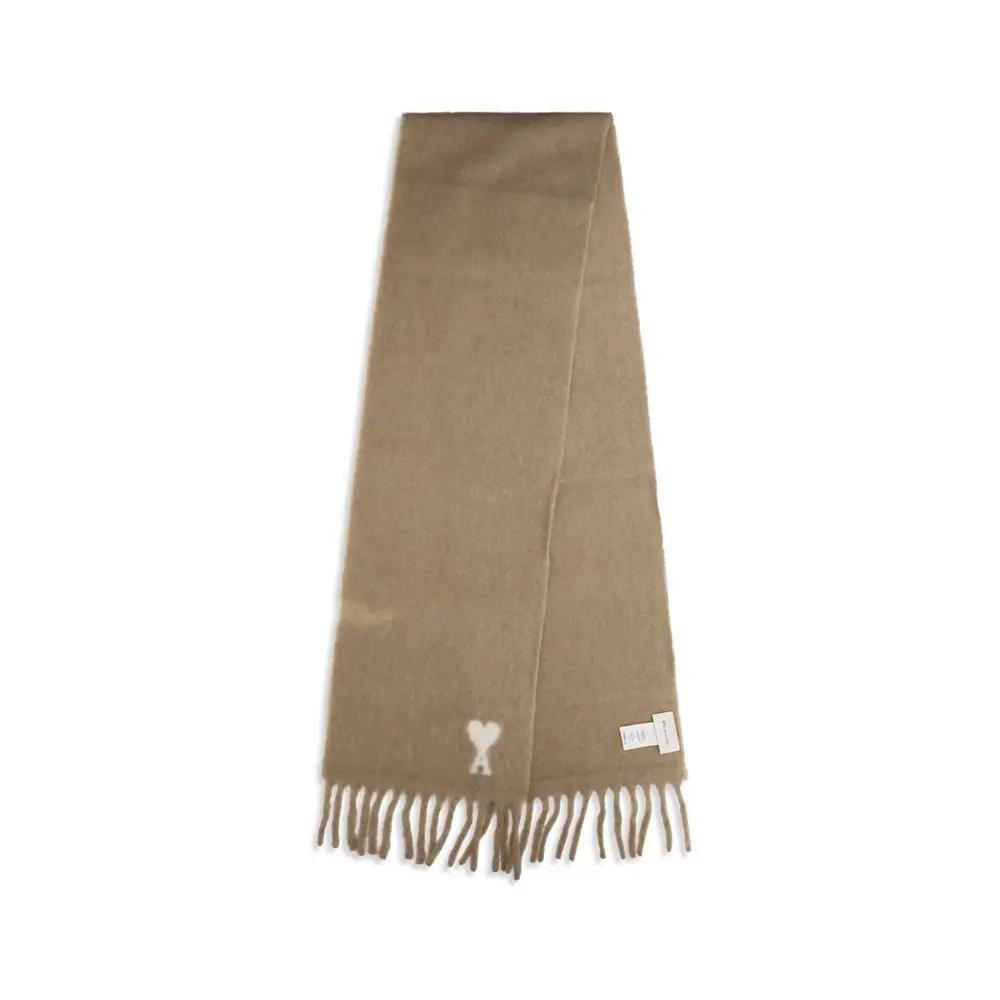 Ami Paris Ami Paris Beige Alpaca Vicugna Pacos Scarf