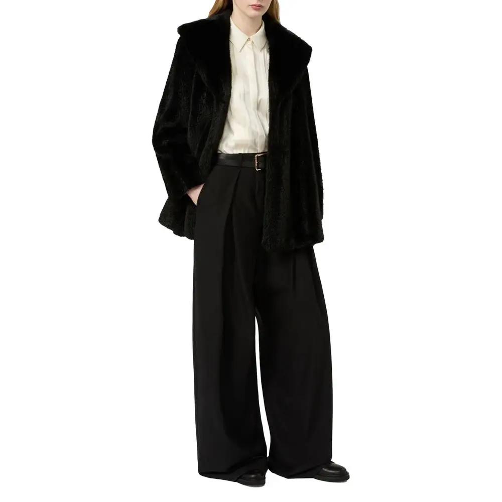 Max Mara Max Mara Black Elastane Casual Pants