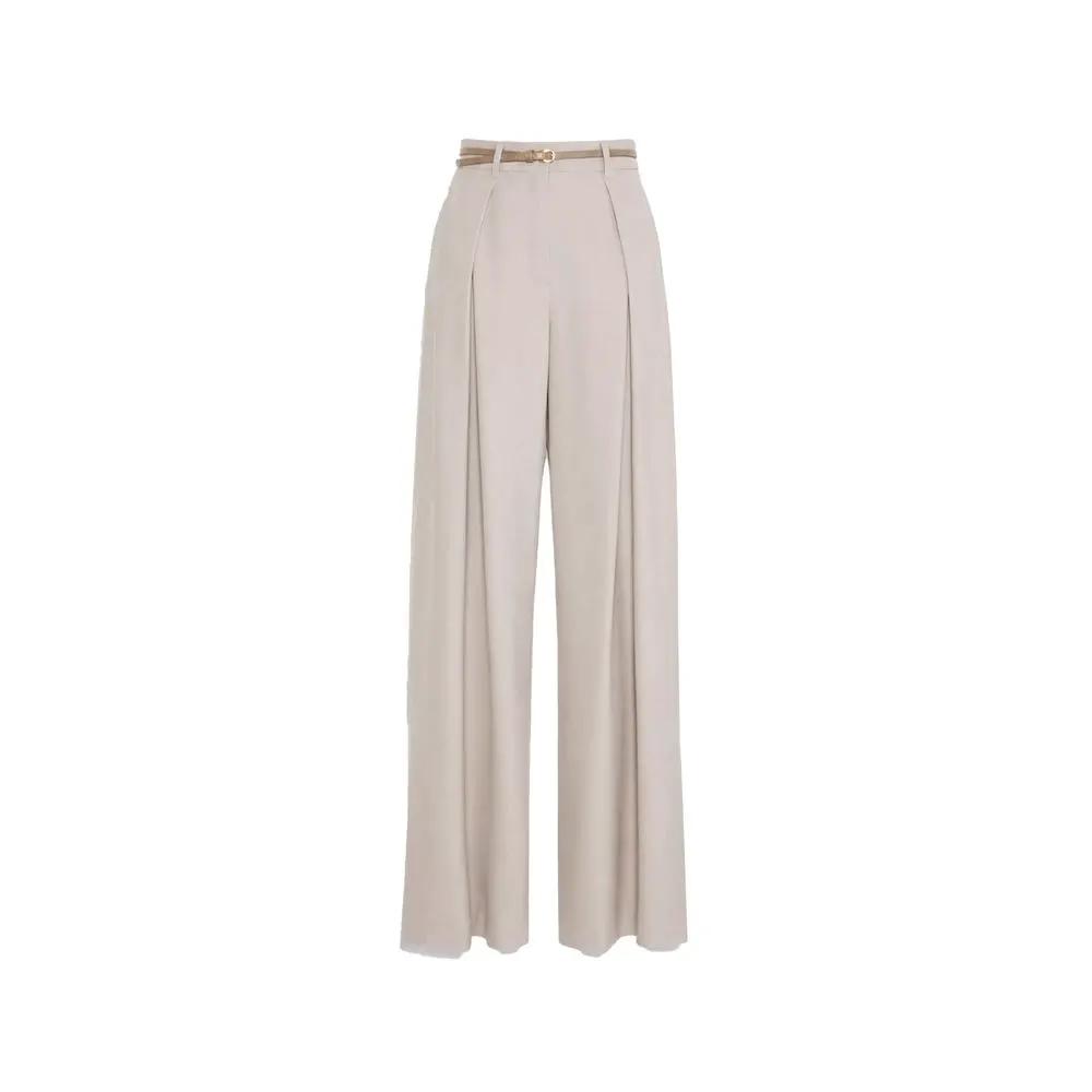 Max Mara Max Mara Beige Elastane Casual Pants