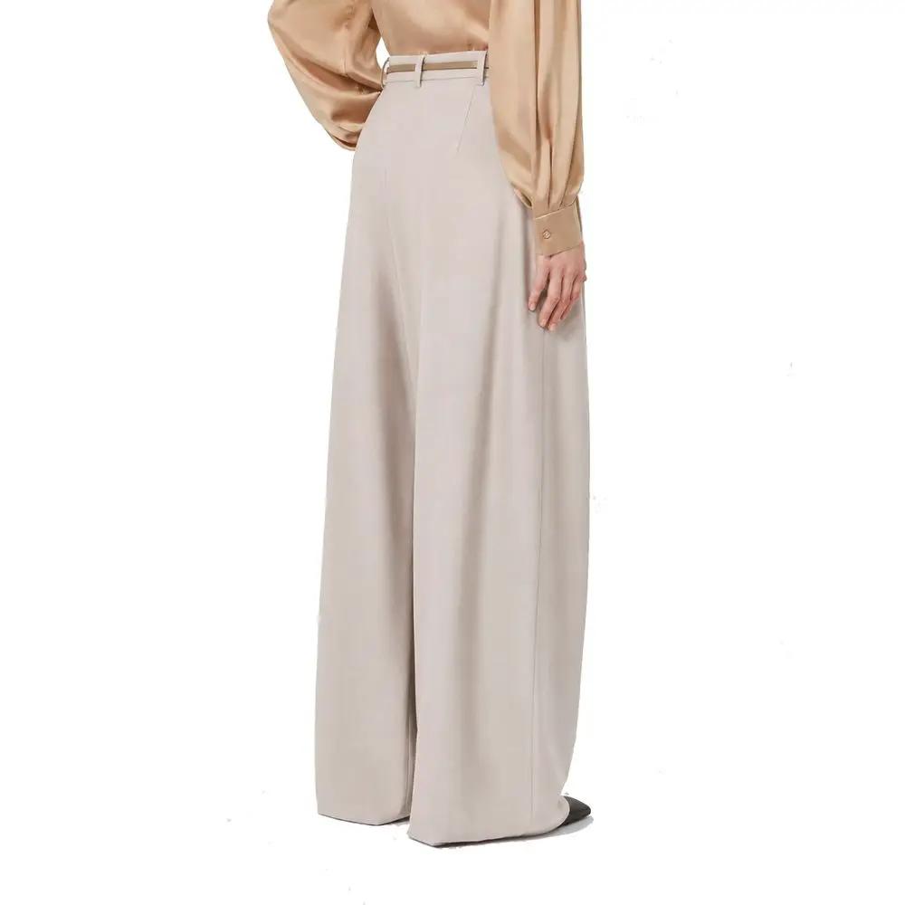 Max Mara Max Mara Beige Elastane Casual Pants
