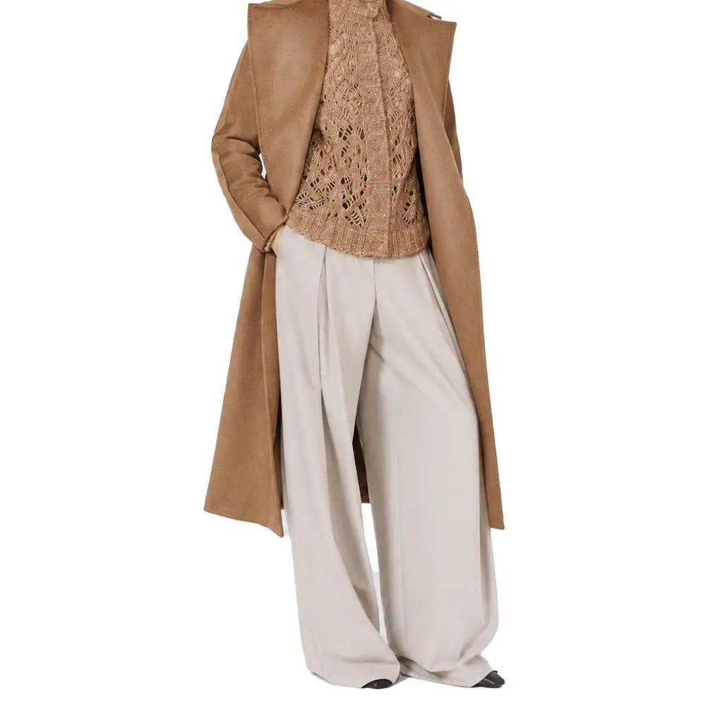 Max Mara Max Mara Beige Elastane Casual Pants