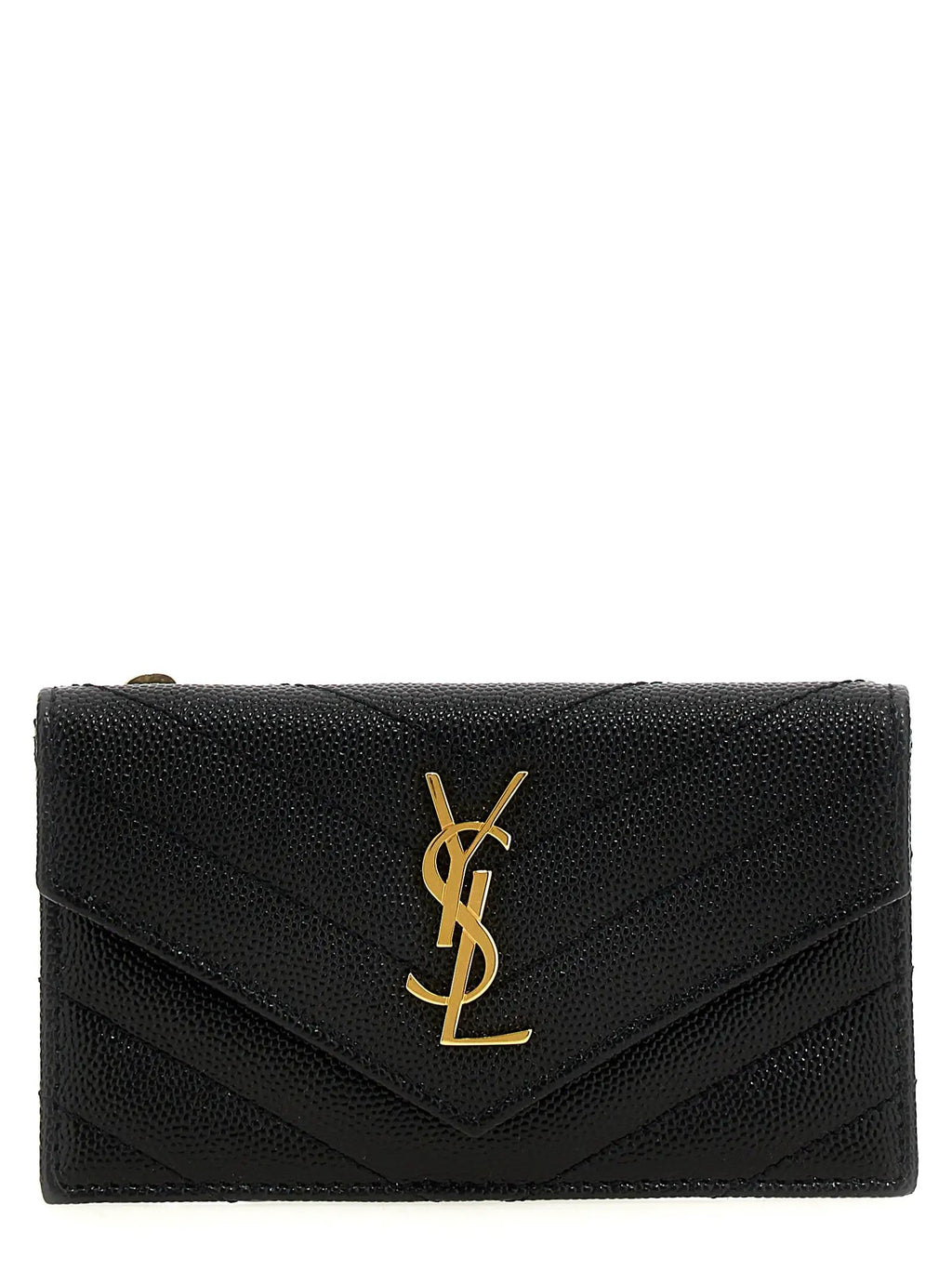 Saint Laurent Black Calfskin Cardholder