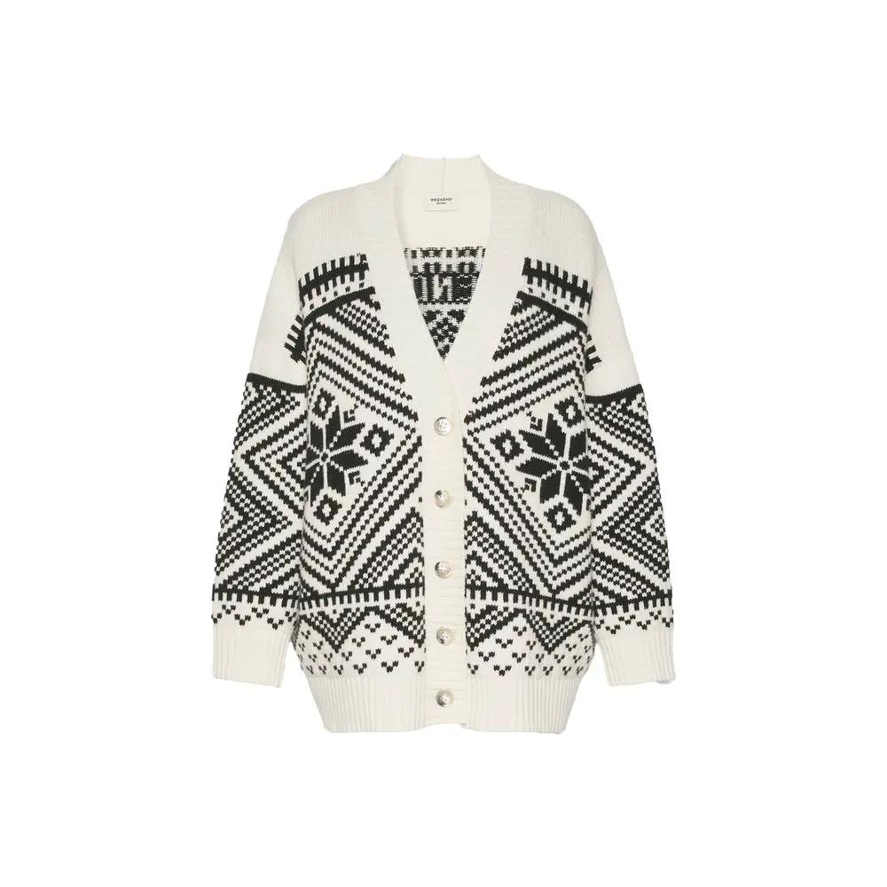 Cardigan Max Mara blanc en laine vierge