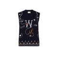 Max Mara Max Mara Blue Virgin Wool Waistcoat