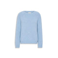 Max Mara Sweatshirt en alpaga et cuir bleu