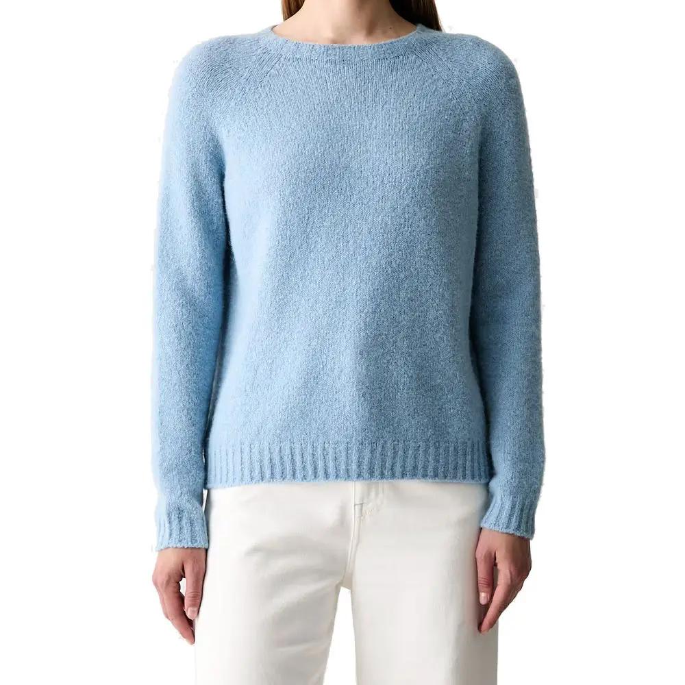 Max Mara Max Mara Blue Alpaca Leather Sweatshirt