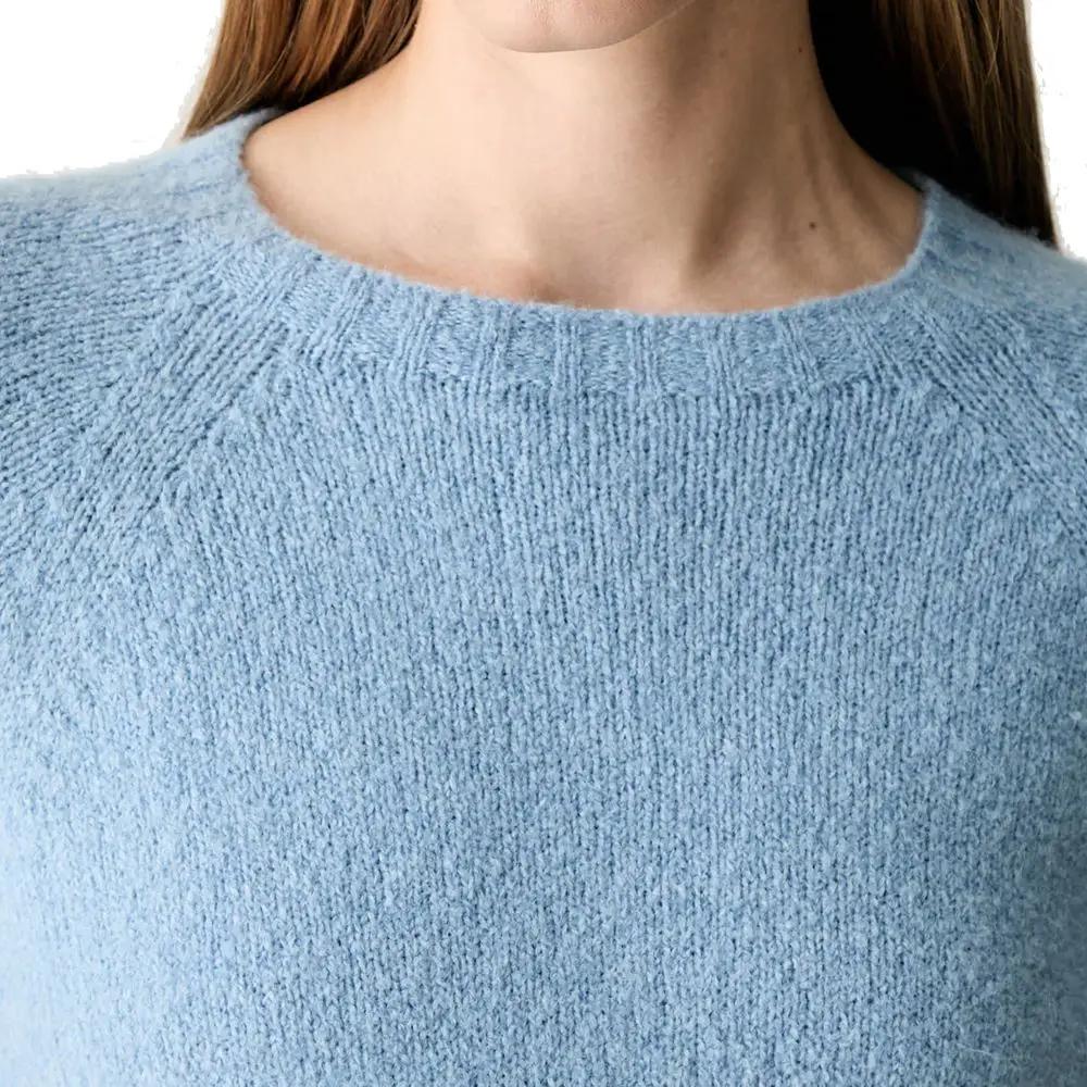 Max Mara Sweatshirt en alpaga et cuir bleu