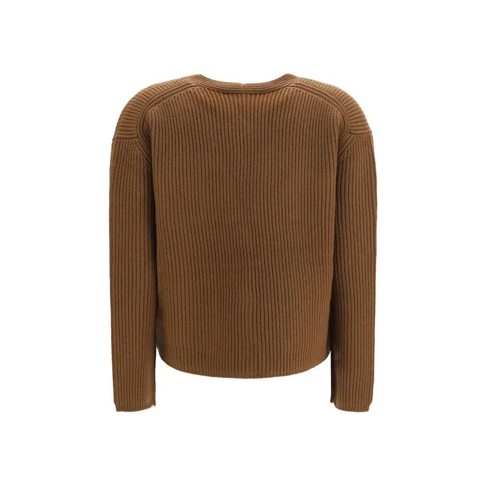 Max Mara Brown Wool Oves Aries Cardigan