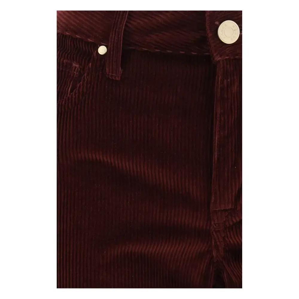 Jacob Cohen Bordeaux Cotton Flared Jeans