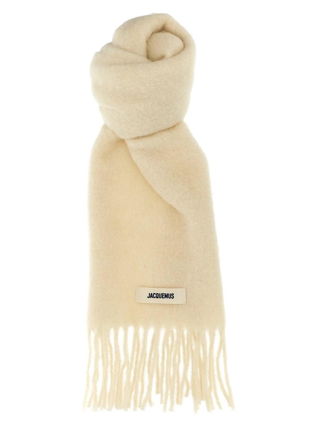 Foulard Jacquemus en cuir d'alpaga blanc