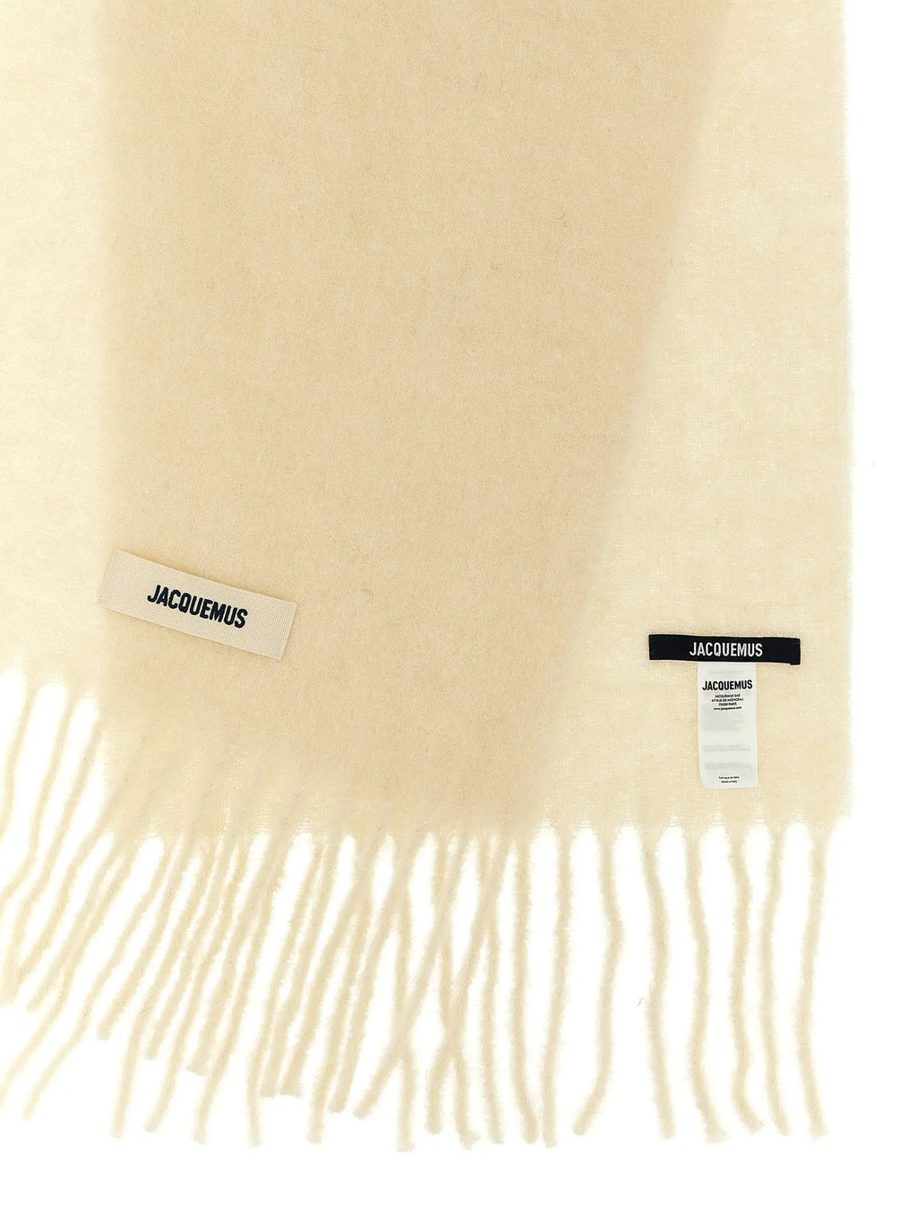 Foulard Jacquemus en cuir d'alpaga blanc