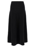 Jupe midi en cachemire noir Extreme Cashmere