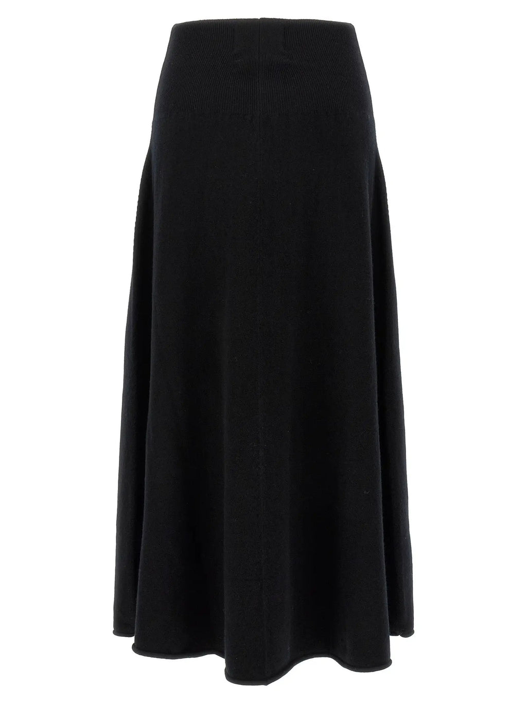 Jupe midi en cachemire noir Extreme Cashmere