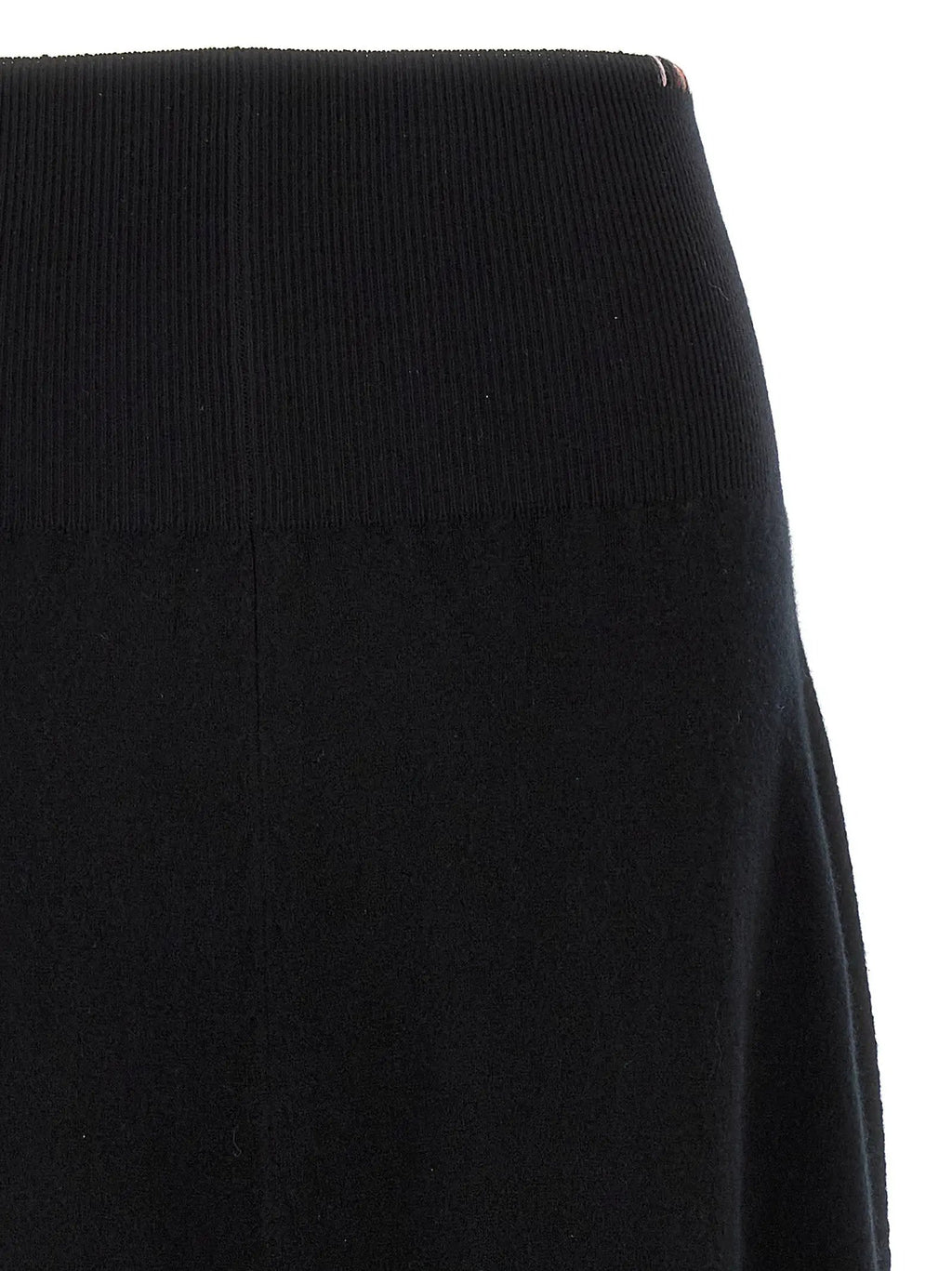 Jupe midi en cachemire noir Extreme Cashmere