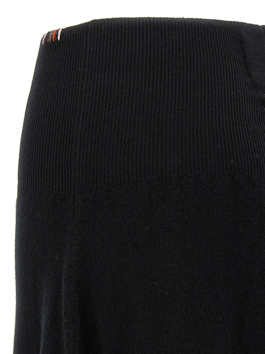 Jupe midi en cachemire noir Extreme Cashmere