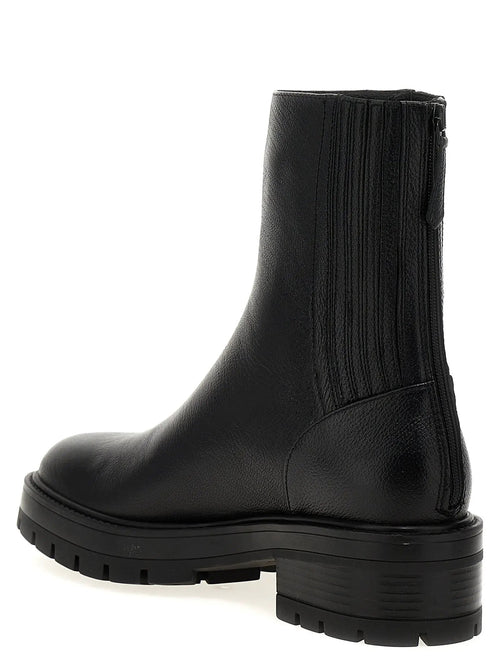 Aquazzura Black Calfskin Ankle Boots