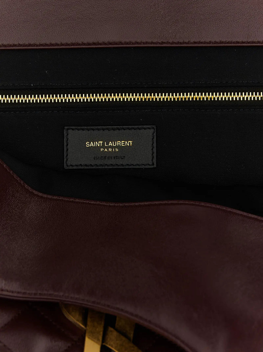 Saint Laurent Bordeaux Lamb Leather Tote Bag