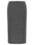 Junya Watanabe Gray Wool Midi Skirt