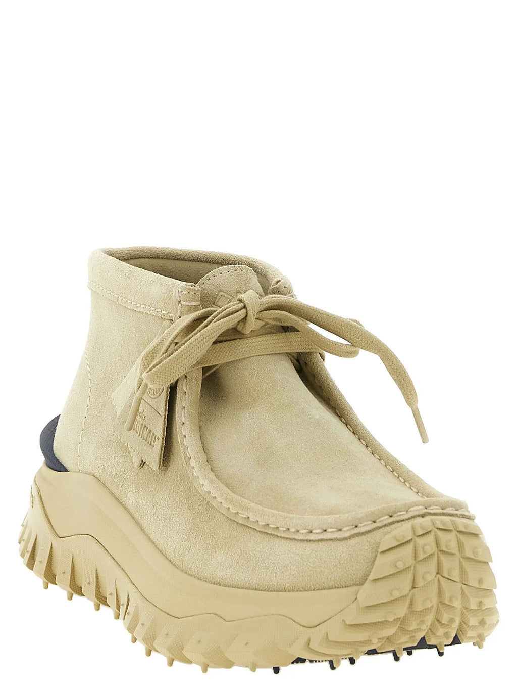 Bottines Moncler en cuir beige