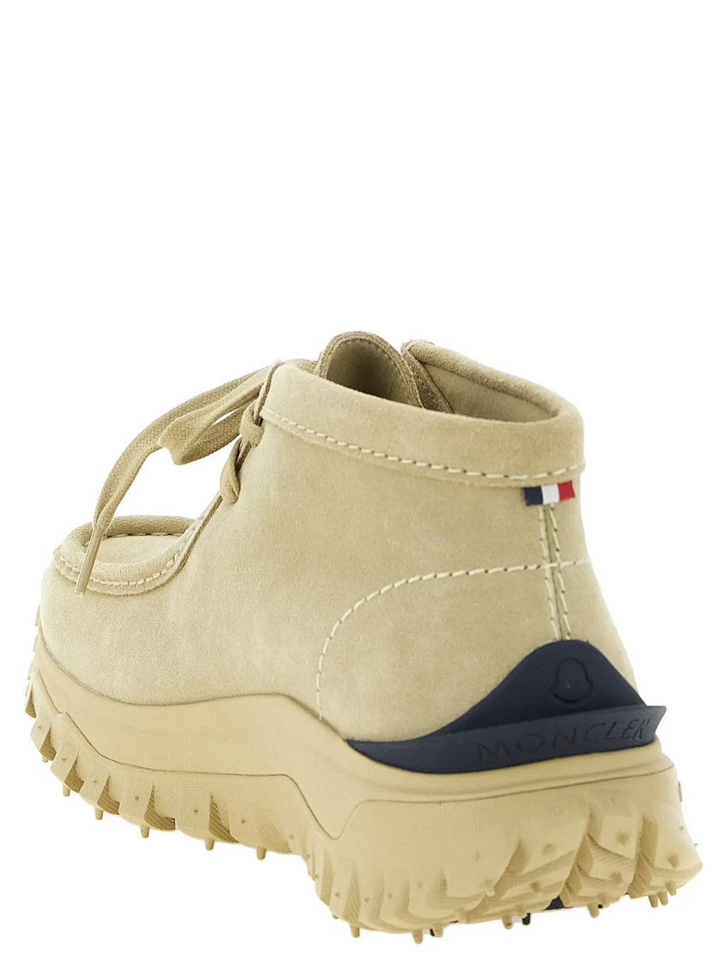 Bottines Moncler en cuir beige