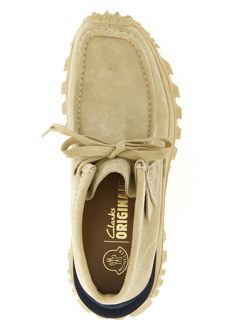 Bottines Moncler en cuir beige