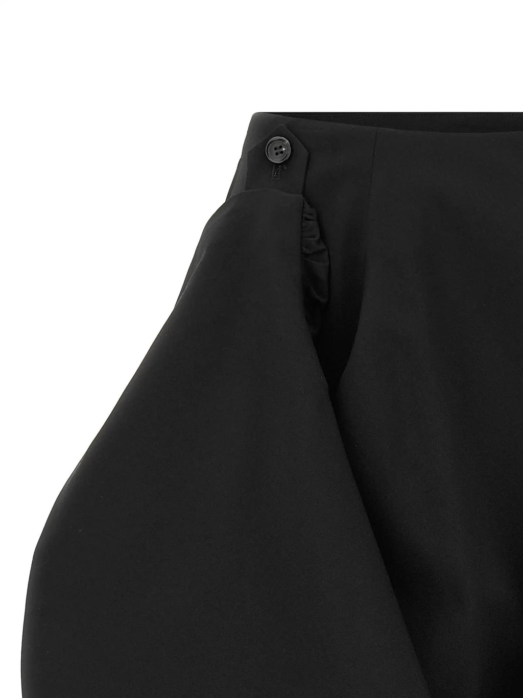 Comme Des Garçons Black Wool Midi Skirt