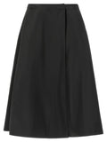 Moncler Black Polyester Midi Skirt