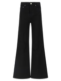 Ami Paris Black Cotton Flared Jeans