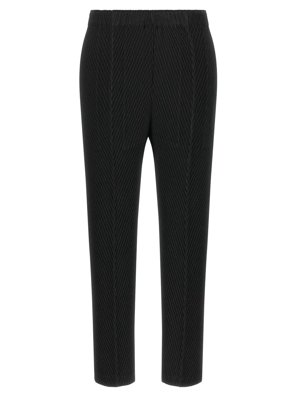 Issey Miyake Black Polyester Cropped Pants