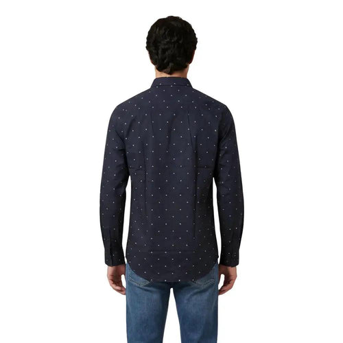 Armani Exchange Armani Exchange Blue Cotton Pattern Shirt