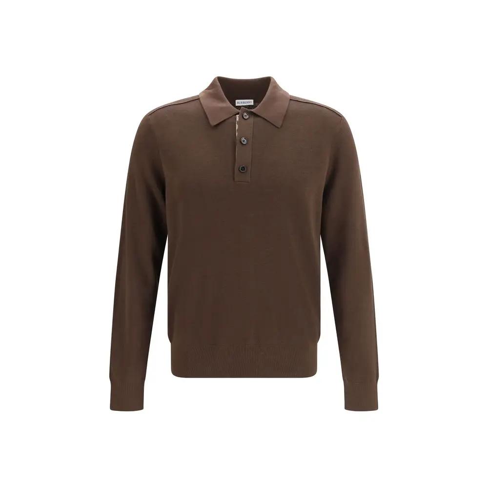 Burberry Burberry Brown Wool Oves Aries Dress Shirt