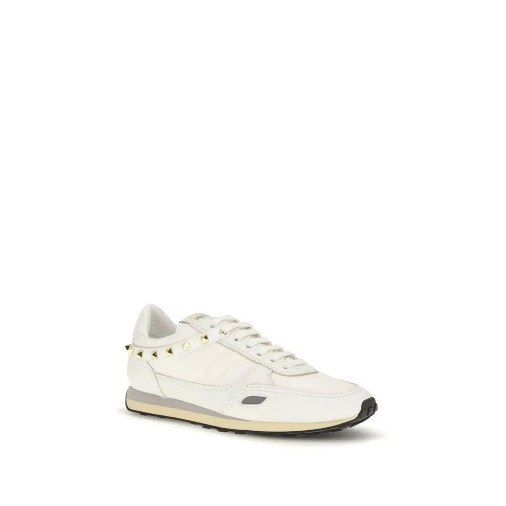 Valentino Garavani Valentino Garavani White Calf Leather Bos Taurus Athletic Sneakers