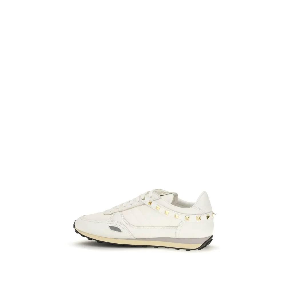Valentino Garavani Valentino Garavani White Calf Leather Bos Taurus Athletic Sneakers